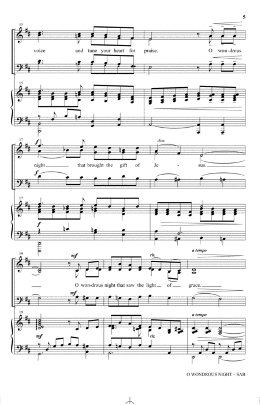O Wondrous Night O Wondrous Night 3-Part scores gallery preview page 3