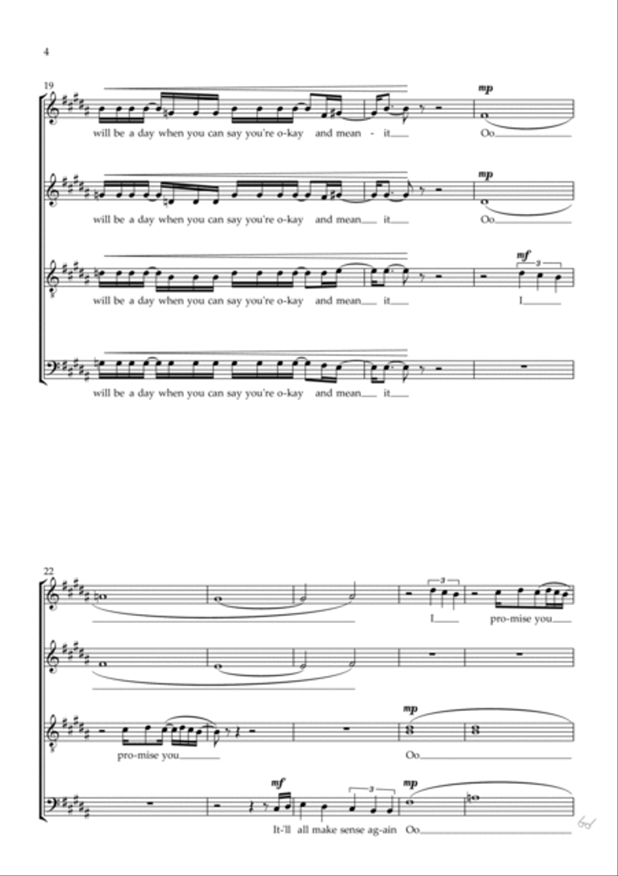 Secret For The Mad 4-Part scores gallery preview page 4