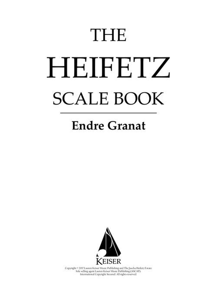 The Heifetz Scale Book for Violin Violin Solo scores gallery preview page 2