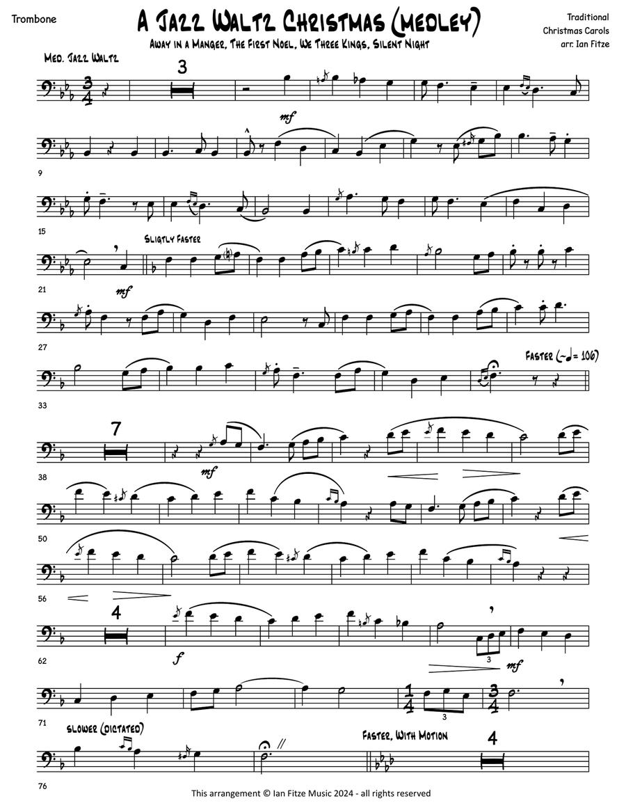 A Jazz Waltz Christmas (medley) Piano scores gallery preview page 2