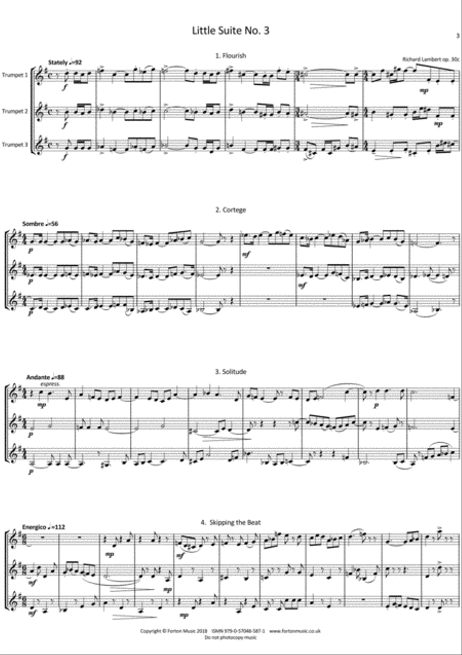Little Suite No. 3 Trumpet scores gallery preview page 2