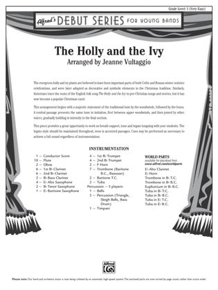 Book cover for The Holly and the Ivy: Score