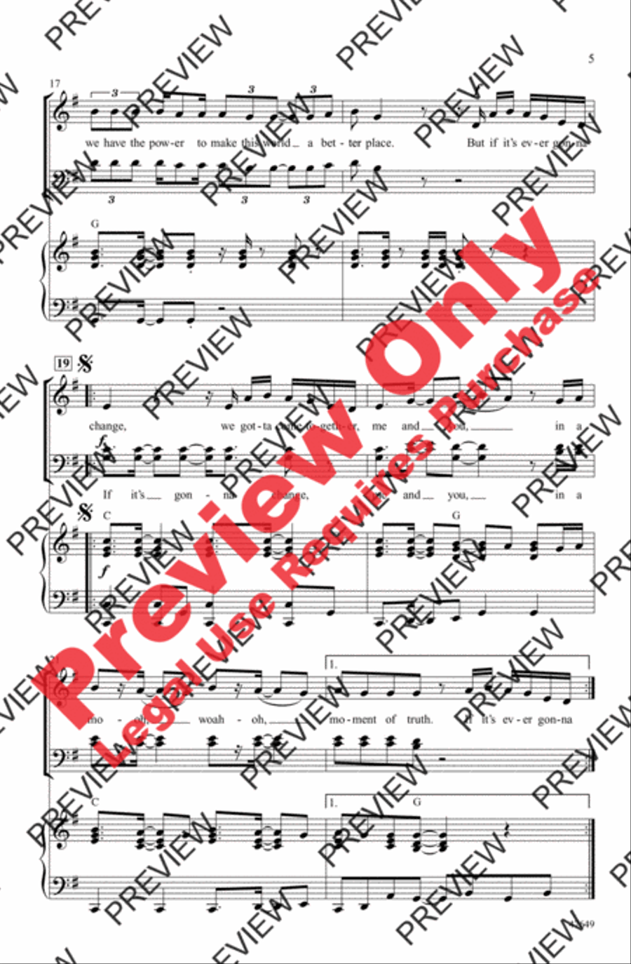 Moment of Truth 4-Part scores gallery preview page 5