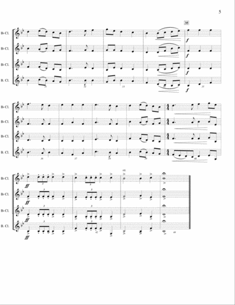 God Save the Queen (My Country Tis of Thee) Woodwind Quartet scores gallery preview page 5