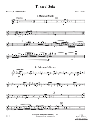 Tintagel Suite: B-flat Tenor Saxophone