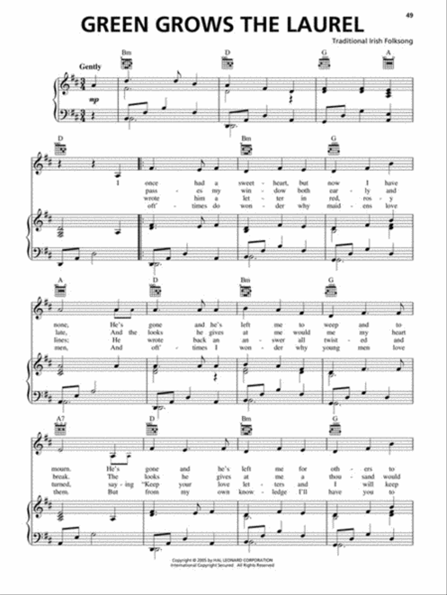 The Big Book of Irish Songs Piano, Vocal, Guitar scores gallery preview page 4