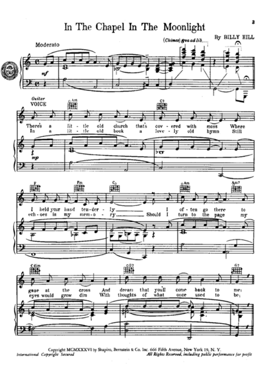In The Chapel In The Moon Light Voice scores gallery preview page 2