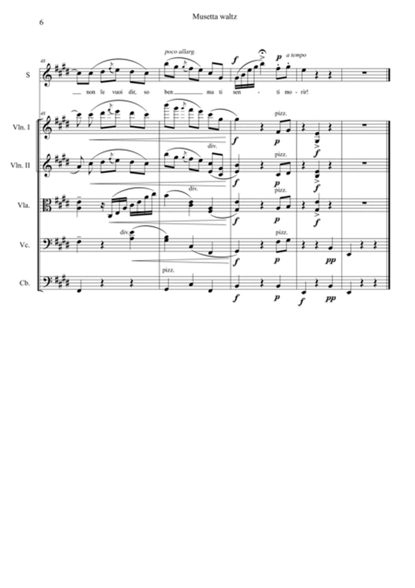 Musetta's Waltz "Quando m'en vo", La Bohème