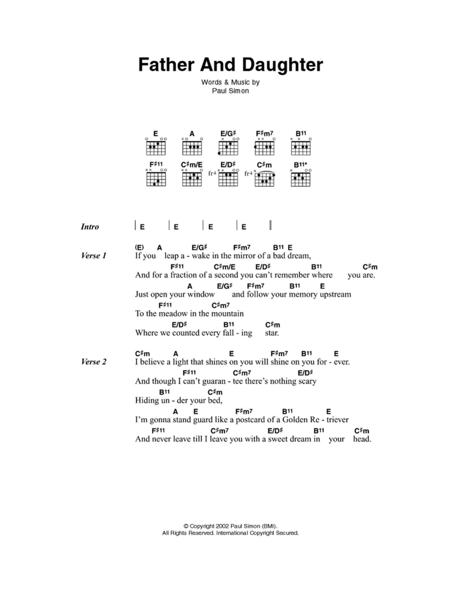 Father And Daughter Acoustic Guitar scores gallery preview page 1