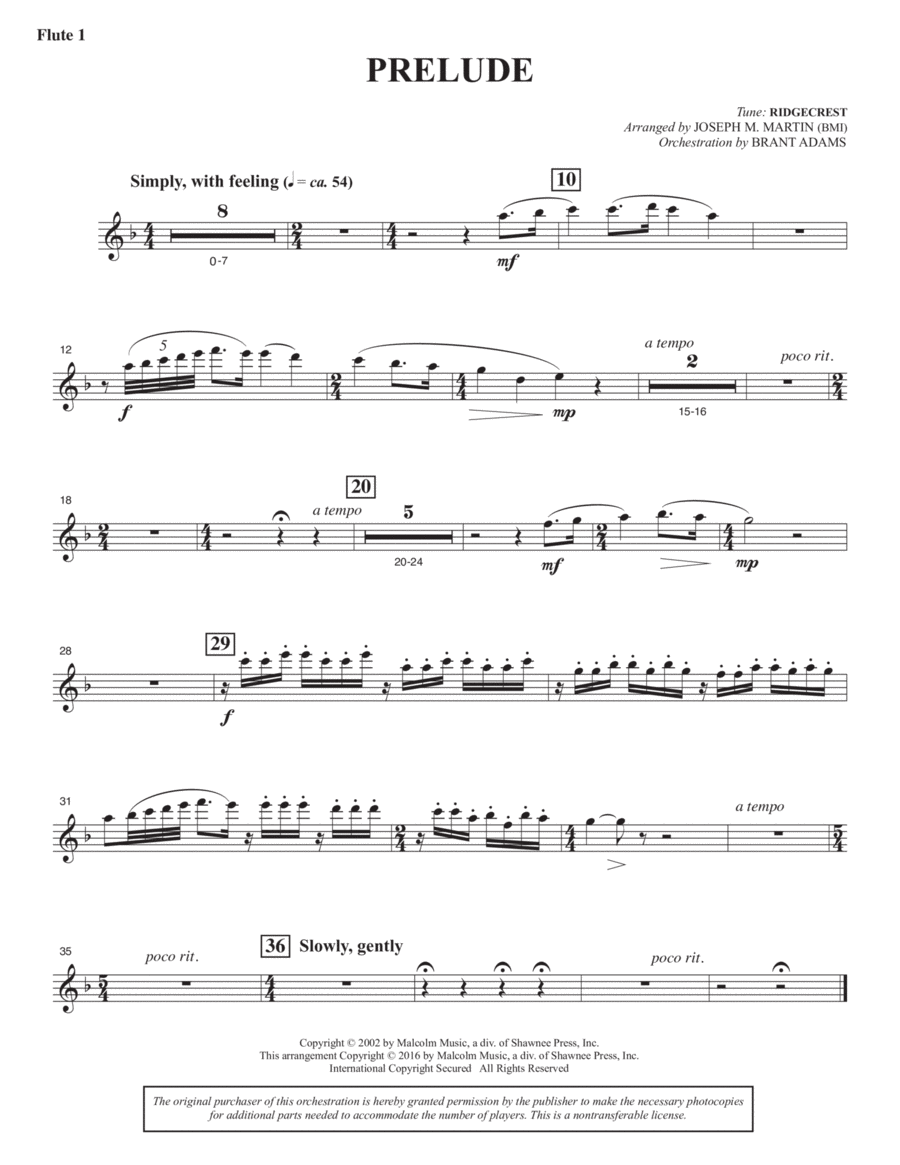 Sacred Places - Flute 1 Sacred Places - Flute 1 Choir scores gallery preview page 1