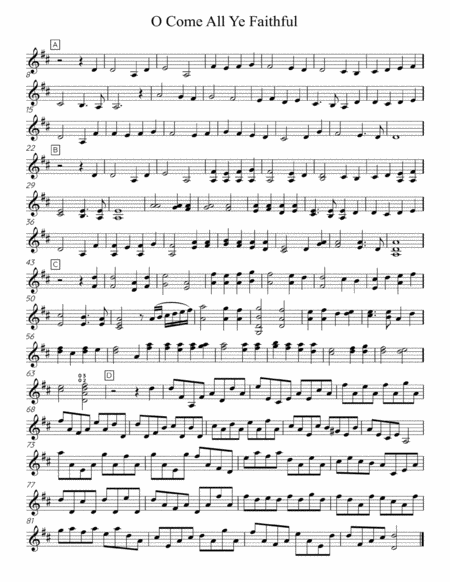 O Come All Ye Faithful - Solo Violin image number null