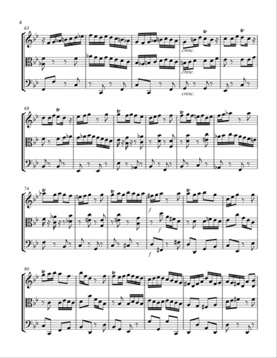 Klezmer Piece # 1 for String Trio String Trio scores gallery preview page 4
