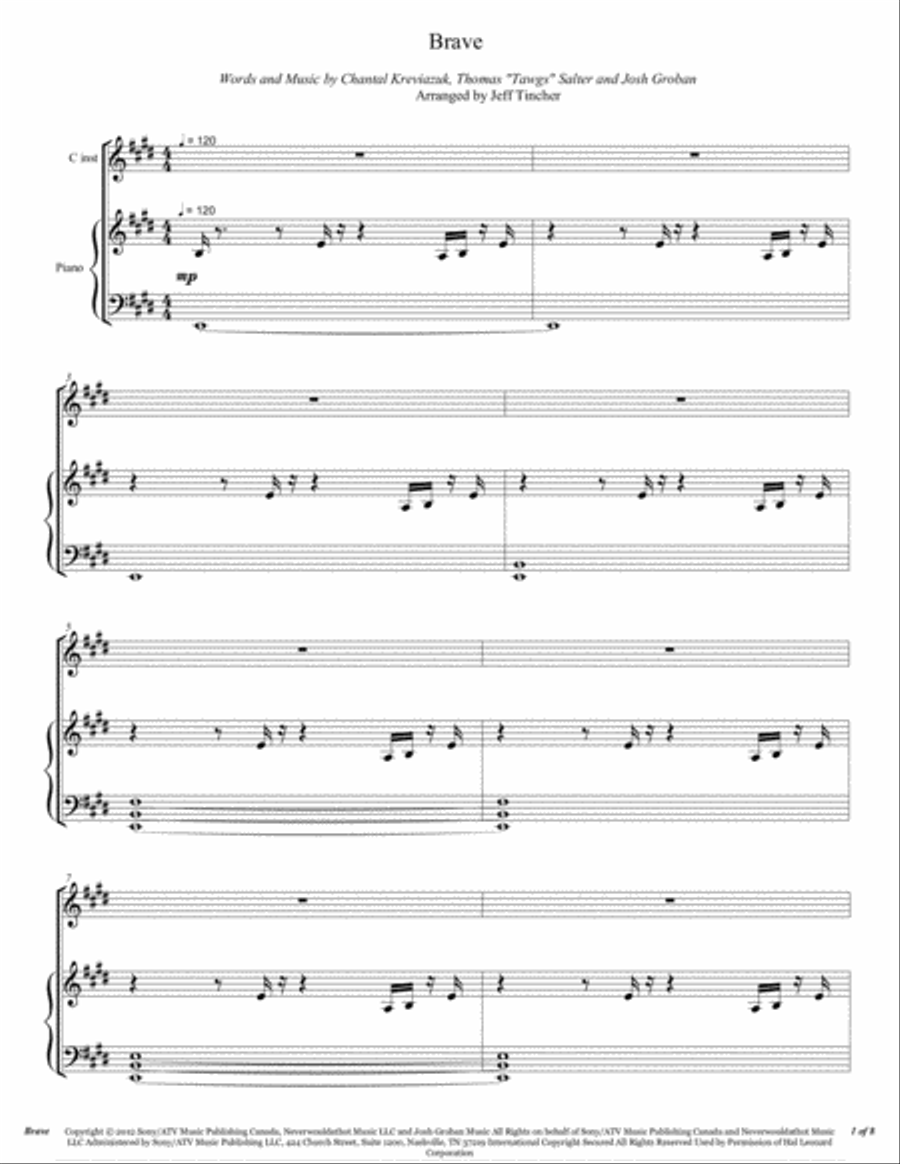 Brave Flute Solo scores gallery preview page 2
