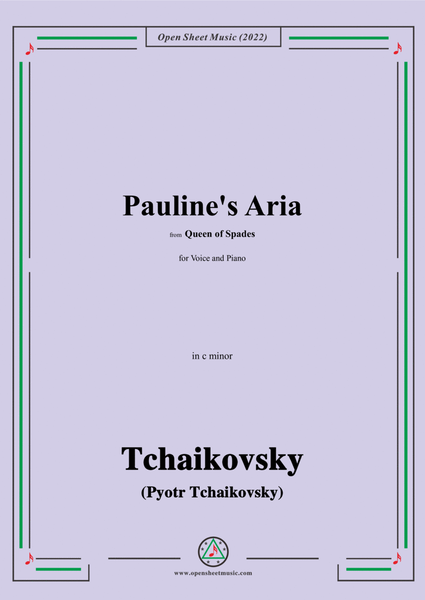 Tchaikovsky-Pauline's Aria,from Queen of Spades,in c minor,for Voice and Piano image number null