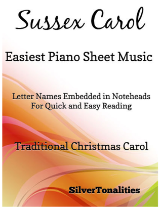 Book cover for Sussex Carol Easiest Piano Sheet Music