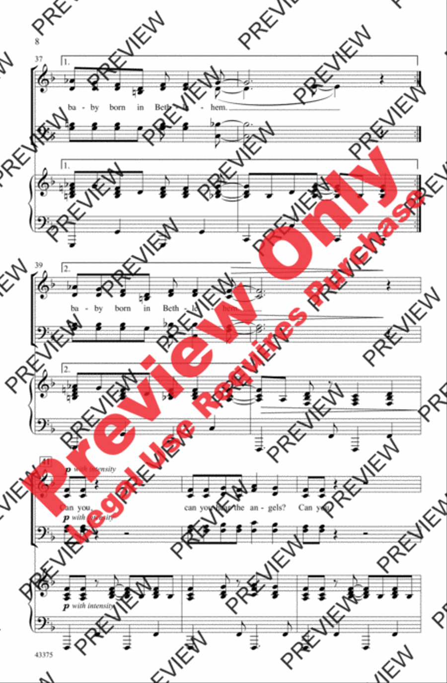 Can You Hear the Angels? 4-Part scores gallery preview page 8