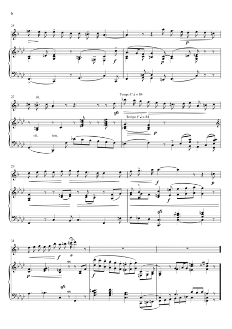 Legrenzi - Che fiero costume (Piano and Baritone Sax) Small Ensemble scores gallery preview page 6