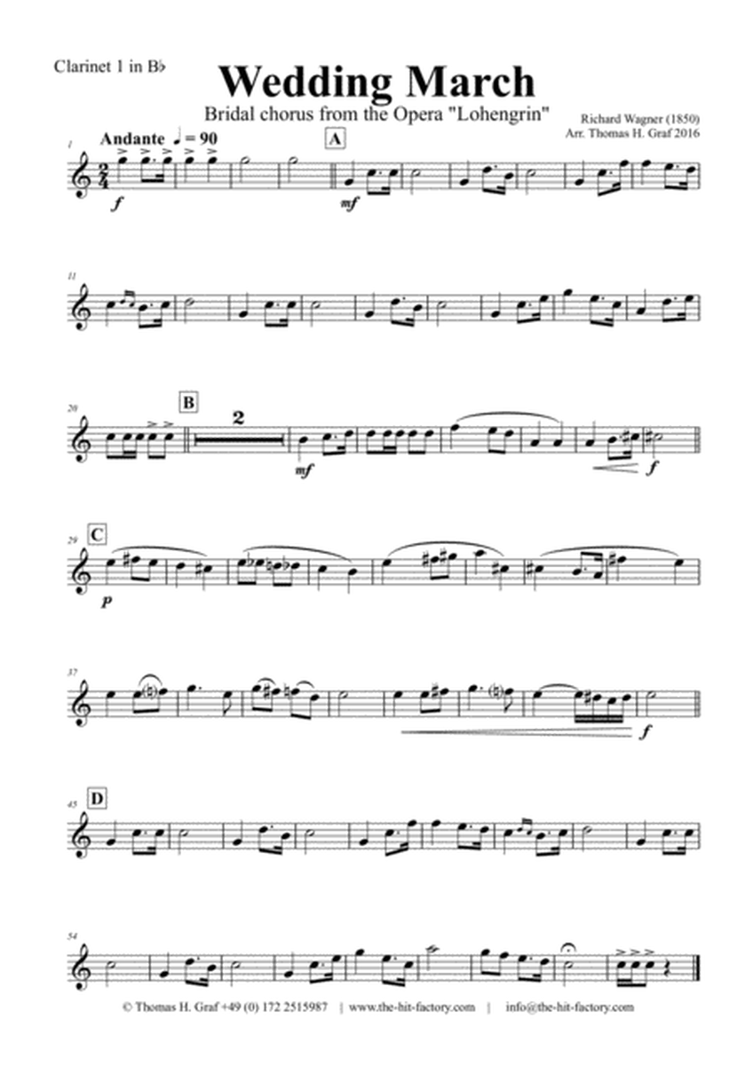 Wedding March - Bridal chorus Lohengrin - Clarinet Quintet