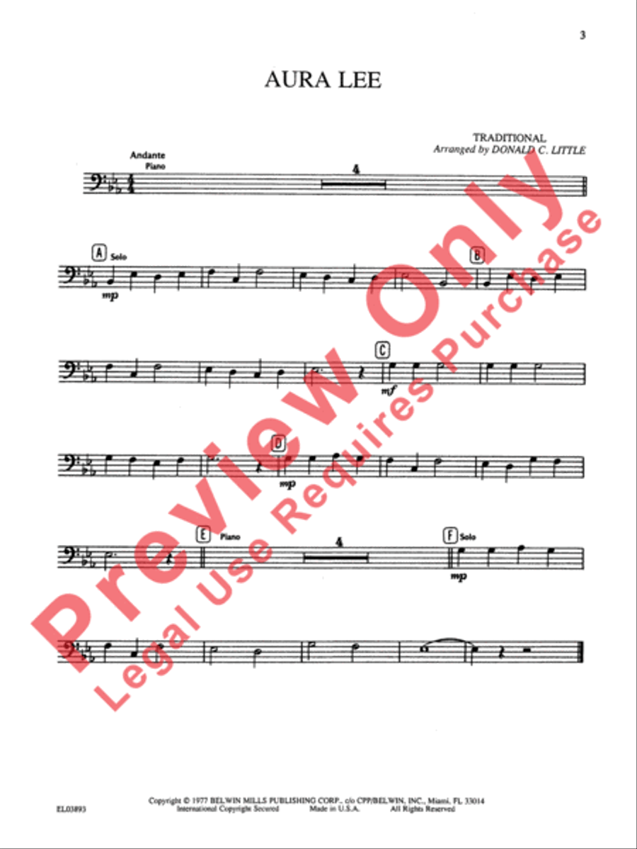 Classic Festival Solos (Baritone B.C.), Volume 2 Baritone Horn BC scores gallery preview page 4