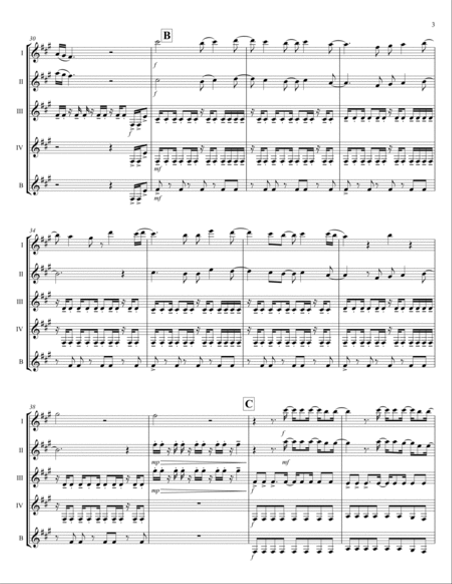 Bring Me To Life Bring Me To Life Clarinet Quintet scores gallery preview page 3