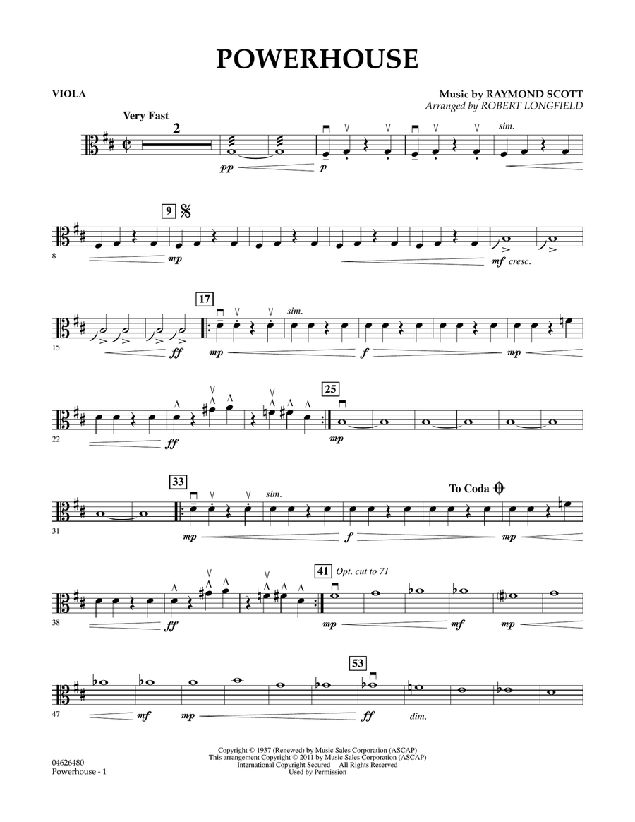 Powerhouse - Viola Orchestra scores gallery preview page 1