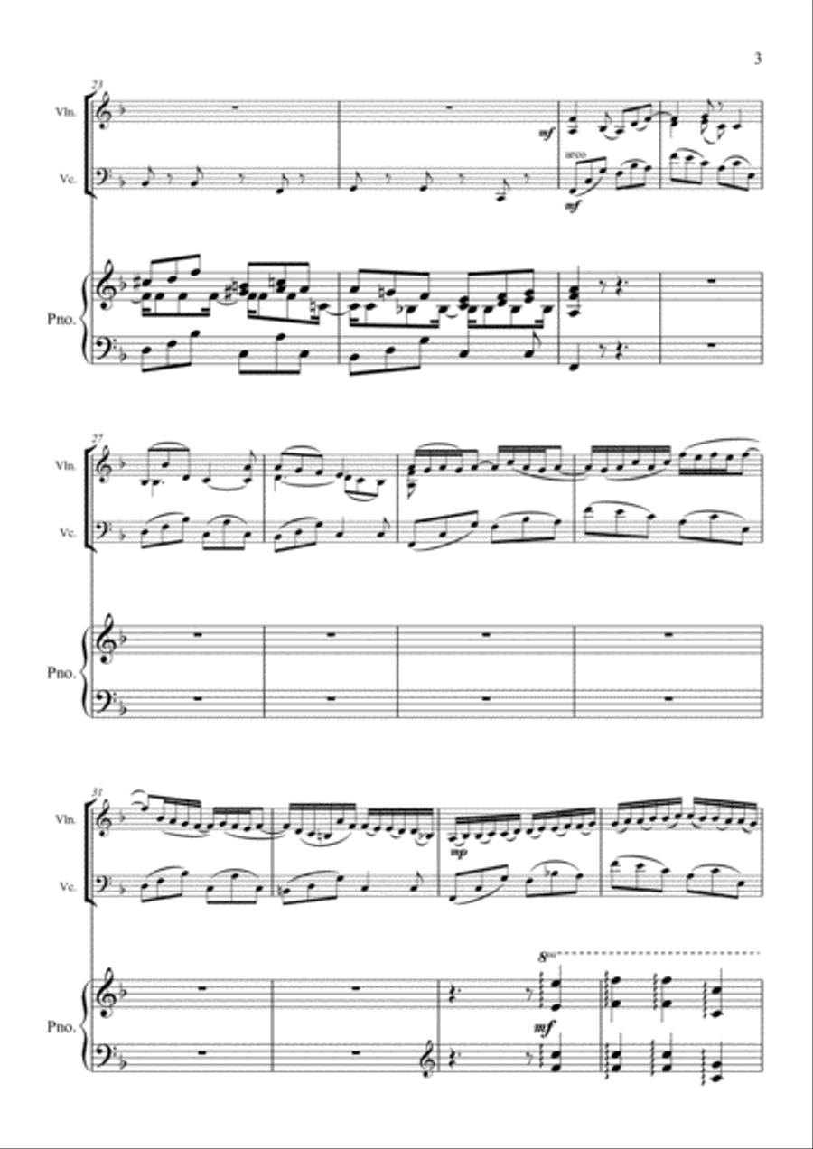 Berceuse Berceuse Piano Trio scores gallery preview page 3