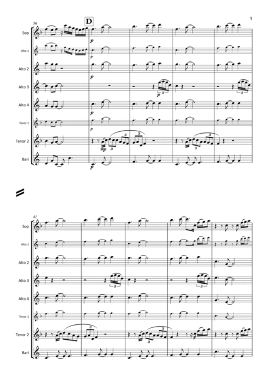 Thinking Out Loud Woodwind Ensemble scores gallery preview page 5