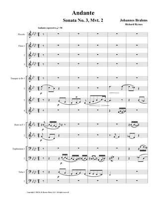 Andante, Op. 5, Mvt. 2 (Brass Choir + Piccolo & 3 Flutes)