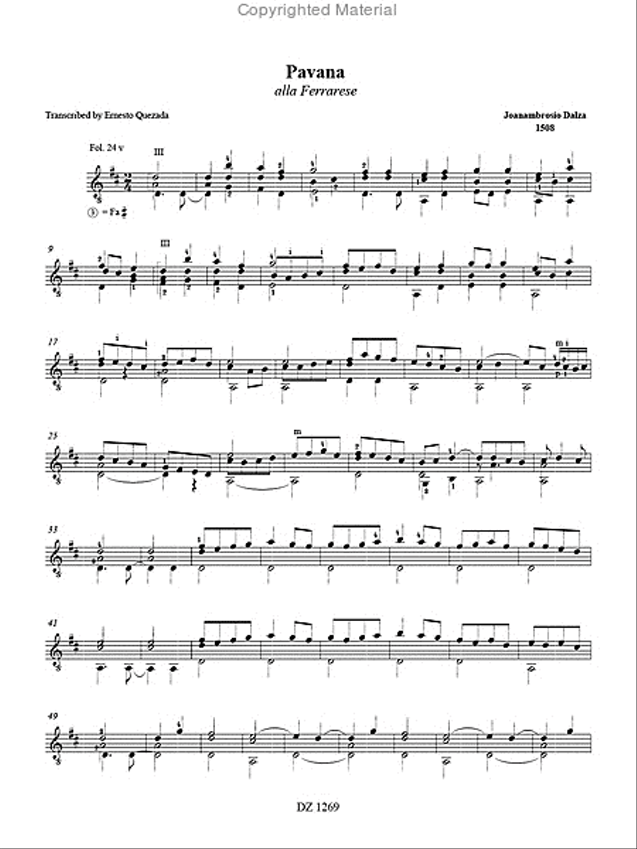 Renaissance and Baroque music for guitar - Early Renaissance Dances Classical Guitar scores gallery preview page 2