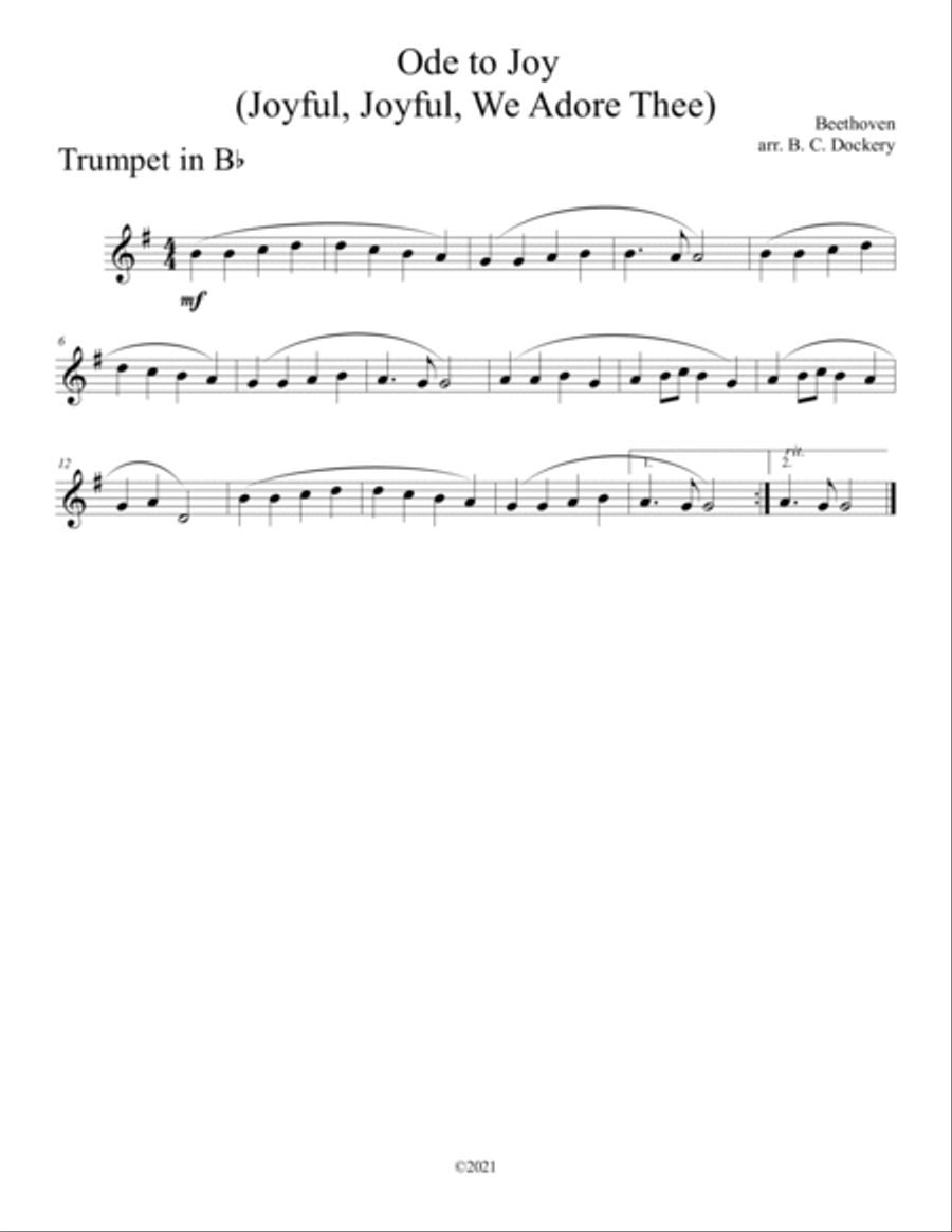 20 Easter Hymn Duets for Trumpet & Trombone with Piano: Vols. 1-2 Brass Duet scores gallery preview page 6