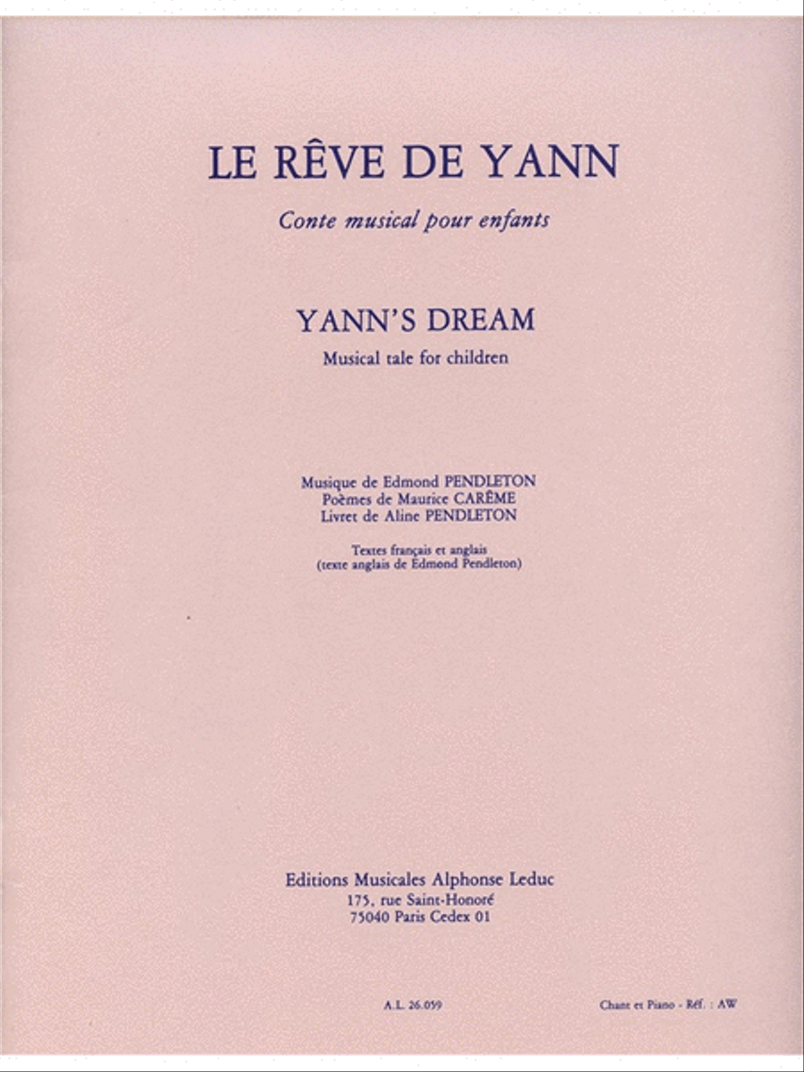 Yann's Dream (choral-mixed Accompanied) Choir scores gallery preview page 1