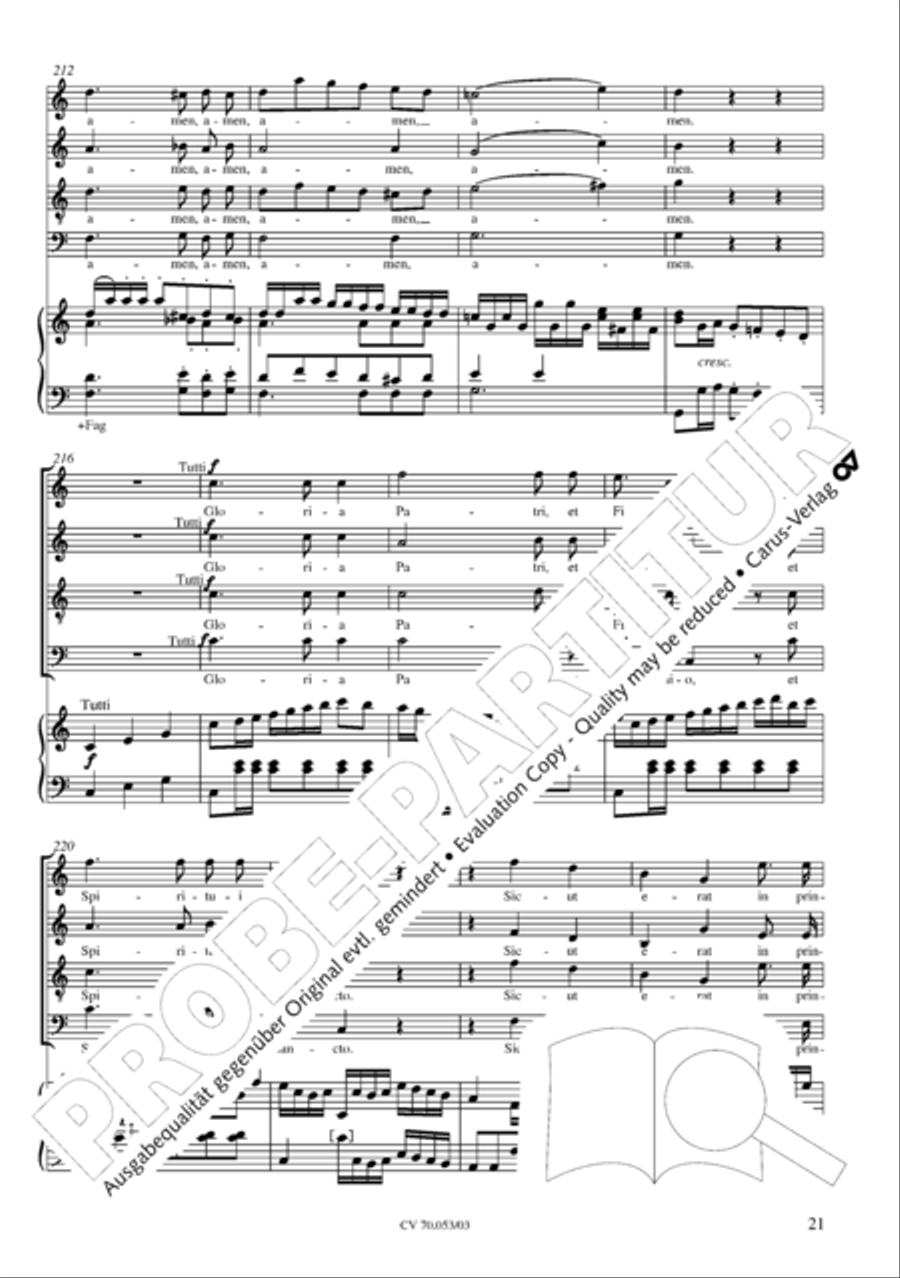 Magnificat in C major 4-Part scores gallery preview page 22