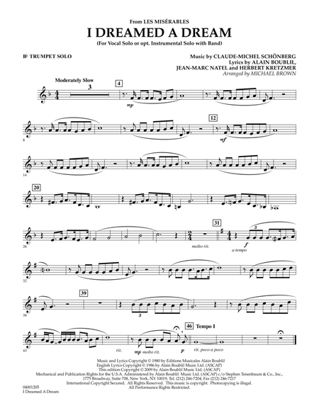 I Dreamed a Dream (from Les Miserables) - Bb Trumpet Solo by Michael  Brown - B-Flat Trumpet - Digital Sheet Music