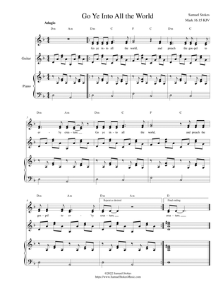 Go Ye Into All the World - 2-part choir with piano/guitar (or other accompaniment instruments)