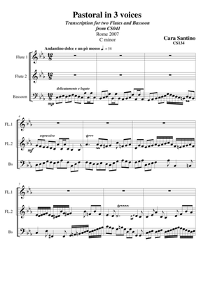 Pastoral in 3 voices for 2 Flutes and Bassoon