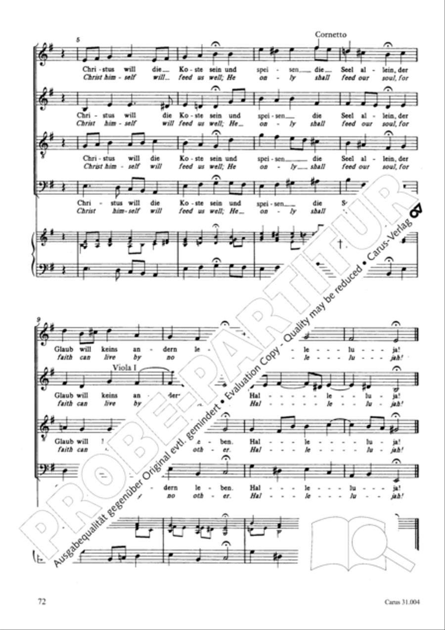 Christ lay in death's cold prison (Christ lag in Todesbanden) 4-Part scores gallery preview page 73