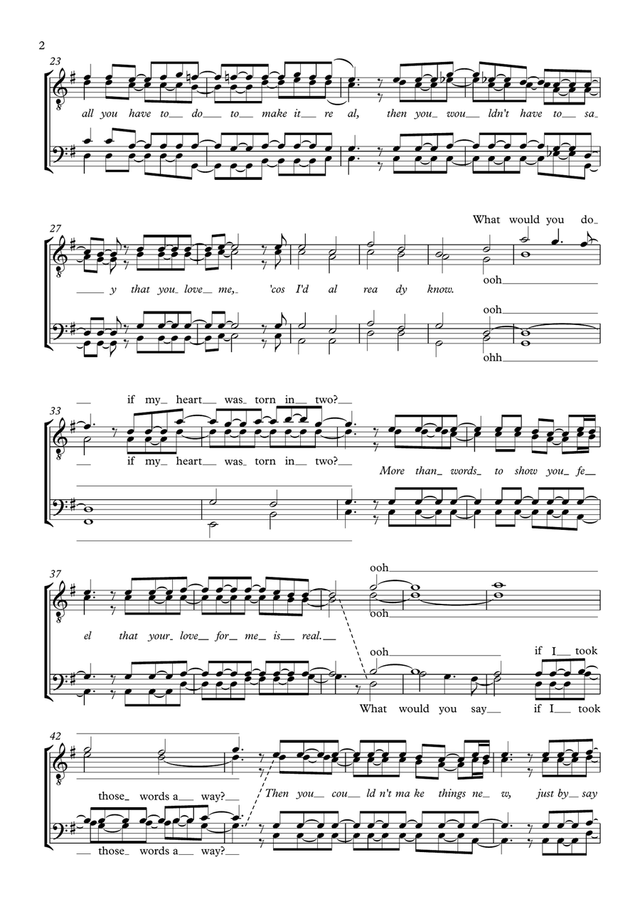 More Than Words TTBB scores gallery preview page 2