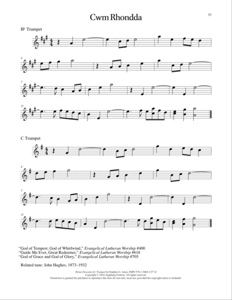 Hymn Descants for Trumpet C Trumpet scores gallery preview page 56