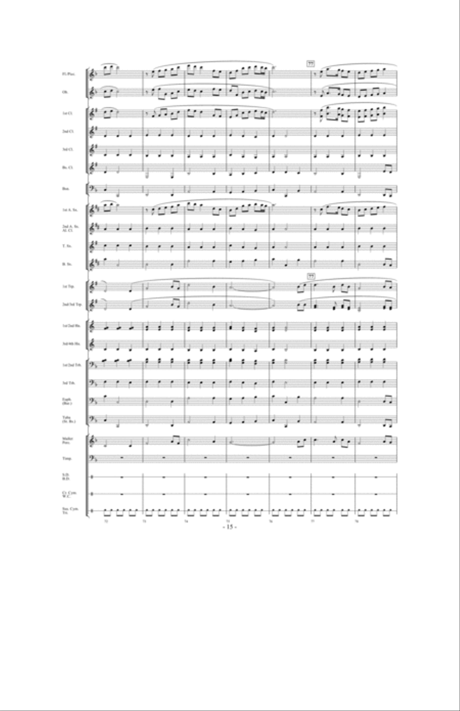 Canticle of the Saints Concert Band scores gallery preview page 14