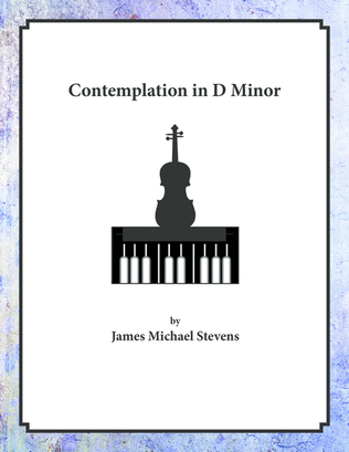 Book cover for Contemplation in D Minor - Violin & Piano