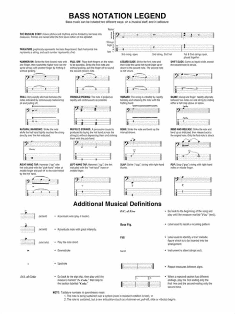 Best of Bass Tab Bass Guitar Tablature scores gallery preview page 7