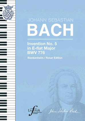 Book cover for Invention 5 in E-flat major BWV 776 Blankenheim / Rosar Edition