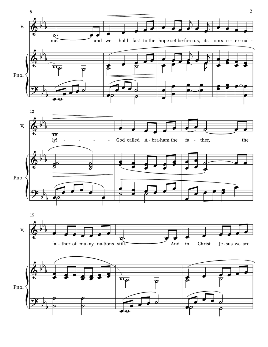 Jesus Is the Anchor of My Soul (Hebrews 6:19 Unison Choir or Solo) Unison Choir scores gallery preview page 2