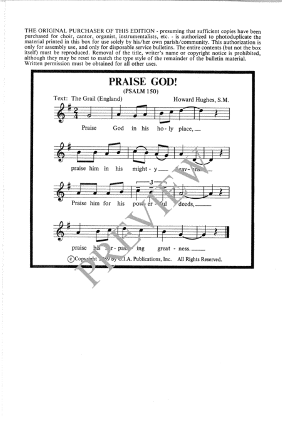 Praise God! Praise God! 4-Part scores gallery preview page 17