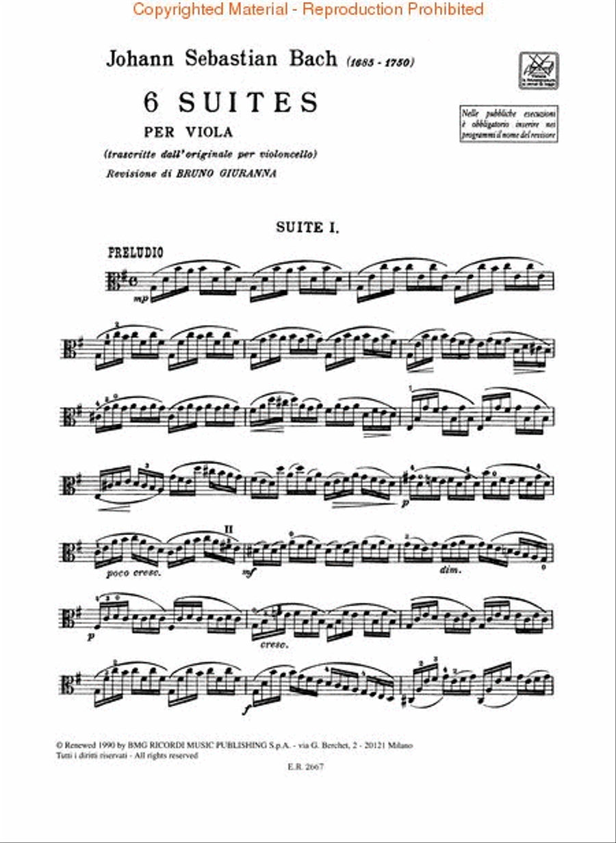 6 Suites 6 Suites Viola Solo scores gallery preview page 2