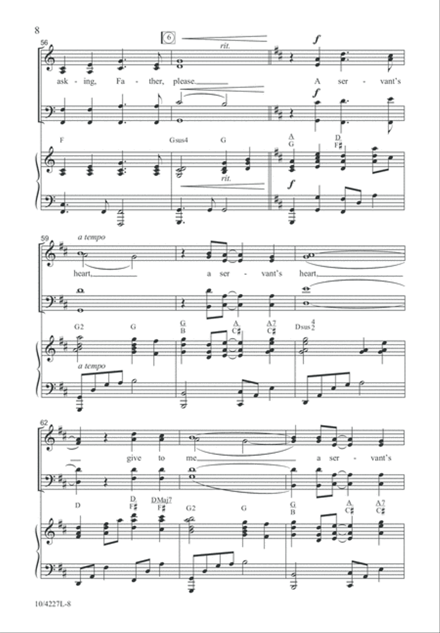 A Servant's Heart 4-Part scores gallery preview page 8
