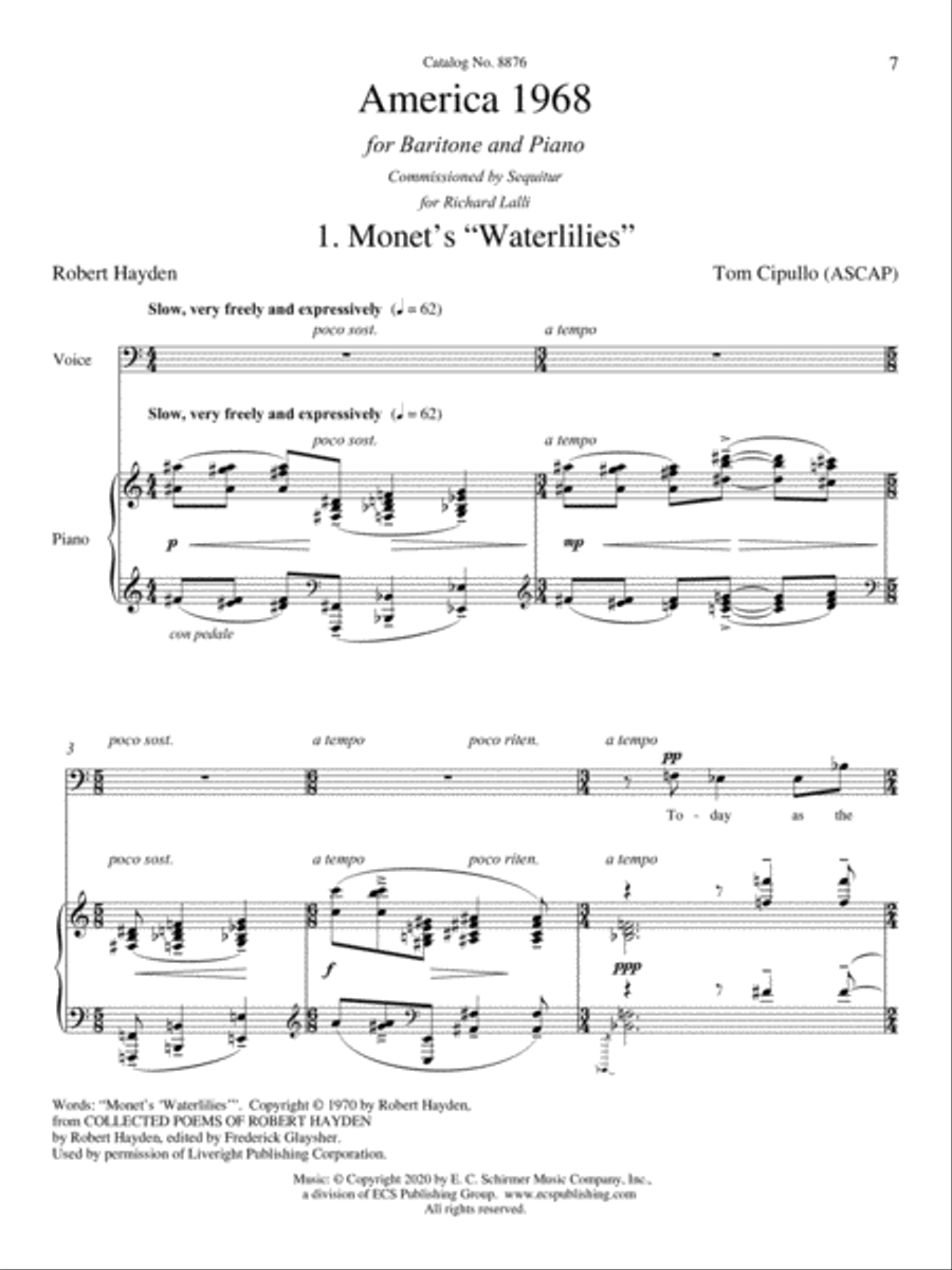 America 1968 Baritone Voice scores gallery preview page 1