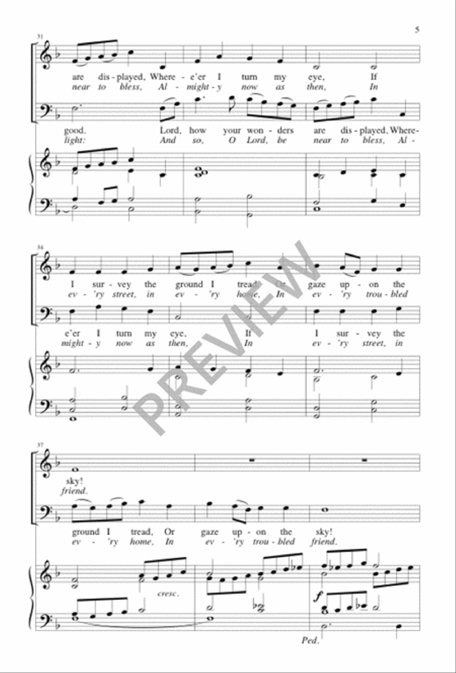 I Sing the Mighty Power of God / Your Hands, O Lord, in Days of Old 2-Part scores gallery preview page 5