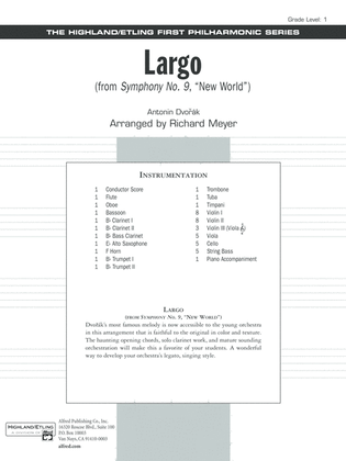 Largo from Symphony No. 9, "New World": Score
