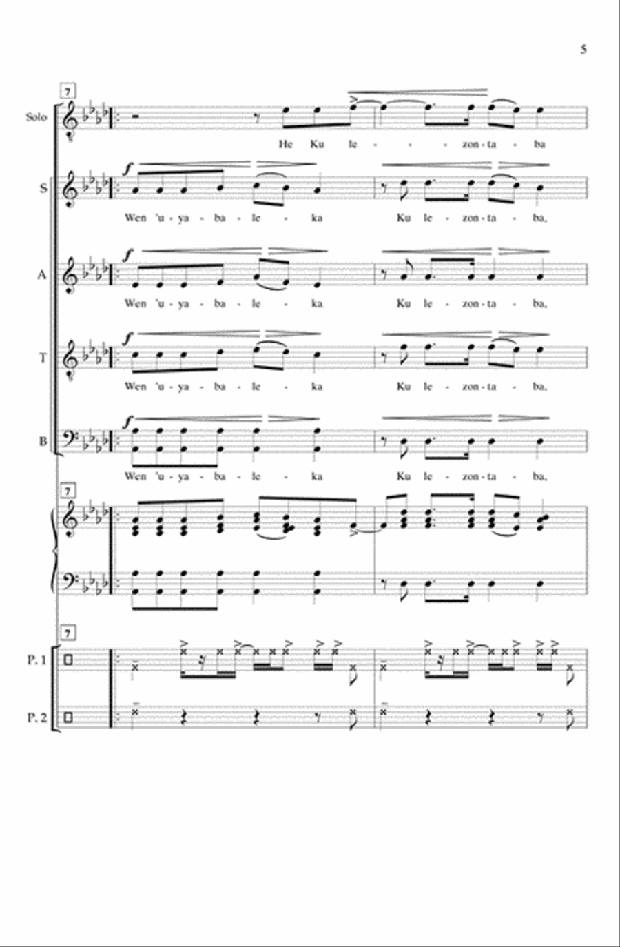 Tshotsholoza (SATB) Divisi scores gallery preview page 4